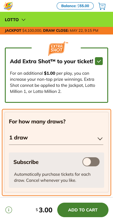 Select your purchase type