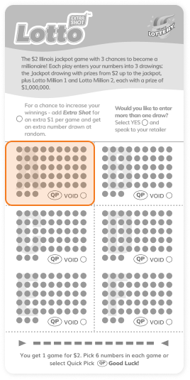 Pick your numbers: Use a play slip, speak to your retailer, or purchase a ticket through an Illinois Lottery vending machine.