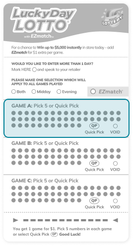 Pick your numbers: Use a play slip, speak to your retailer, or purchase a ticket through an Illinois Lottery vending machine.