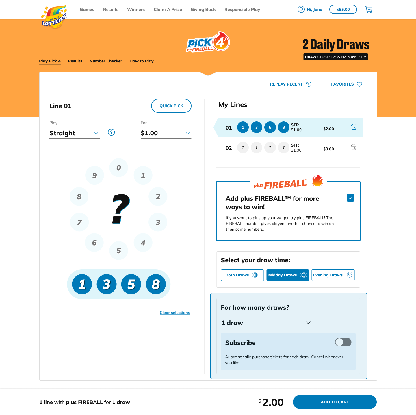 Select your purchase type 