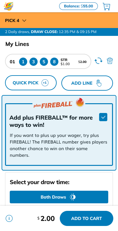 Add plus FIREBALL™ to your ticket