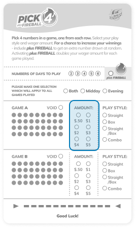 Pick your wager amount