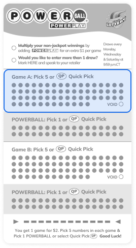 Pick your numbers: Use a play slip, speak to your retailer, or purchase a ticket through an Illinois Lottery vending machine.