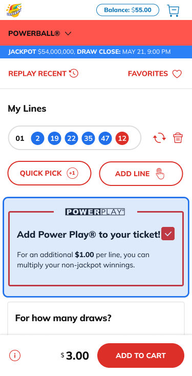 Add Power Play® to your ticket