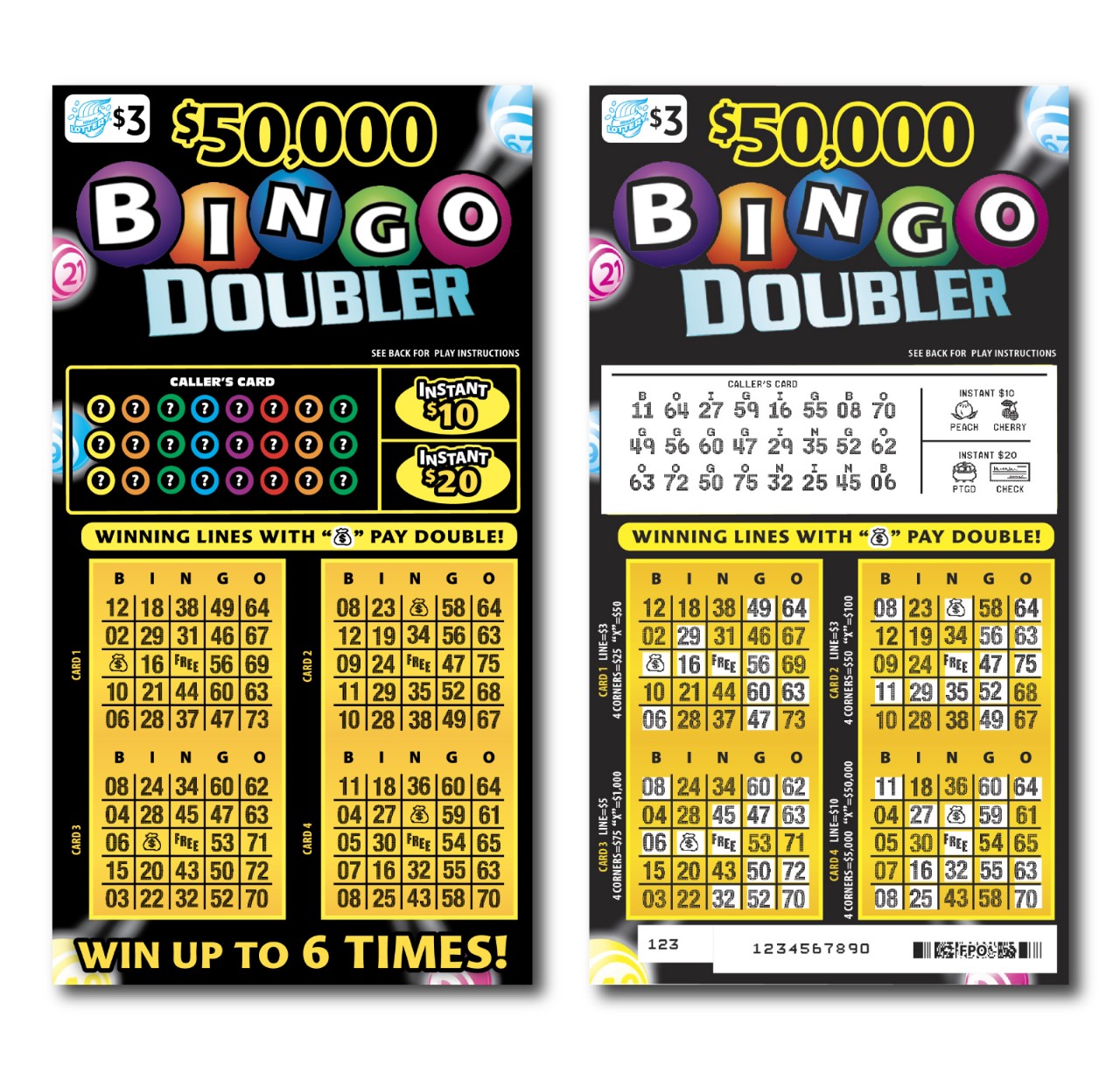 50k Bingo Doubler Instant Ticket Game
