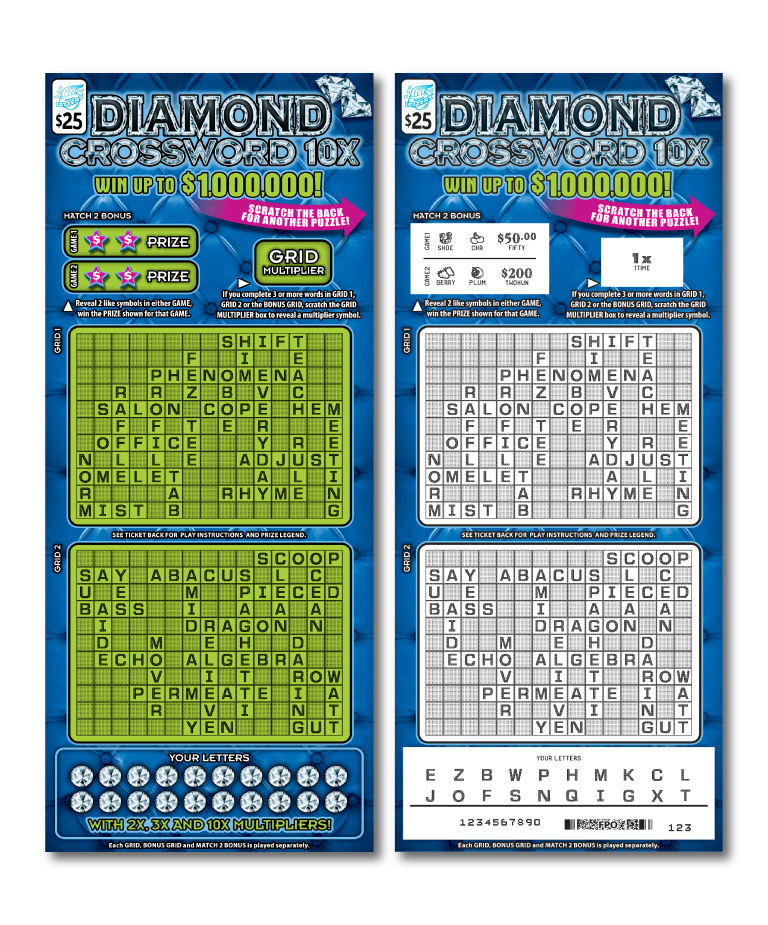 Diamond Crossword 10X Instant Ticket Game